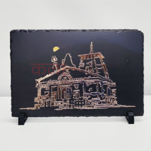 <span style="color:#8B0000; font-weight:bold; font-style:italic;">Shri Kedarnath Mandir</span> – Stone Tabletop Frame for Spiritual Decor and Gifting
