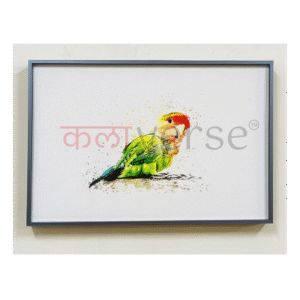 <span style="color:#8B0000; font-weight:bold; font-style:italic;">The Stunning Bird</span> – Premium Canvas Wall Frame with Aluminium Finish